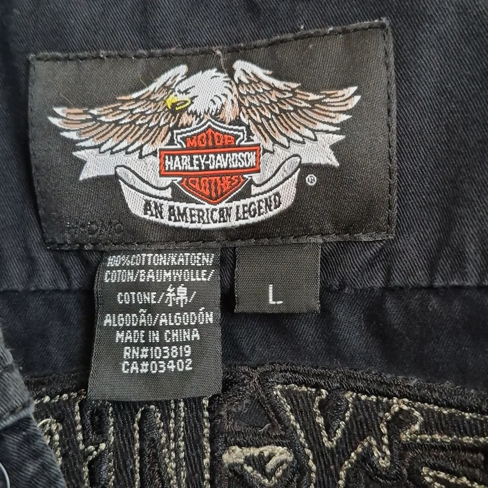 Harley-Davidson Black Long Sleeve Shirt Willie G Embroidered L - Picture 5 of 7